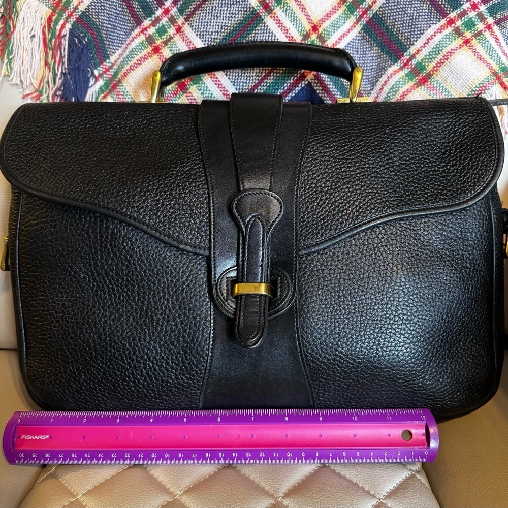 Dooney & Bourke Black Laptop Briefcase Bag with Structured Design